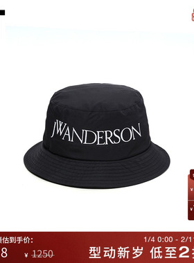 IT JW Anderson女款平顶渔夫帽新品时髦街头logo刺绣盆帽AC01799L