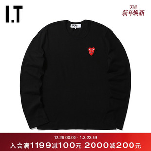 COMME PLAY des GARÇONS川久保玲女装 T恤潮流爱心缝 长袖 CDG