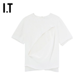 短袖 DO女装 上衣新款 个性 薄纱叠层挖剪上衣S24407XM 时尚 PETER