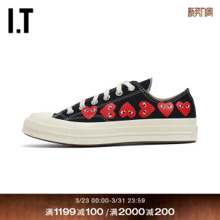 COMME des GARÇONS川久保玲情侣款 休闲鞋 PLAY 低帮帆布鞋 CDG