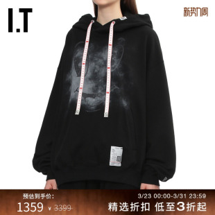 复古趣味做旧印花宽松连帽衫 连帽卫衣新款 Yasuhiro女装 Mihara