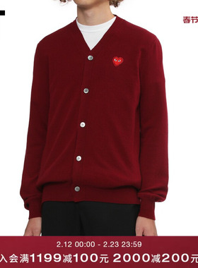 IT CDG PLAY COMME des GARCONS川久保玲情侣款多色羊毛针织开衫