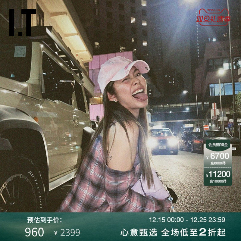 ITGROUNDZERO不对称格纹衬衫