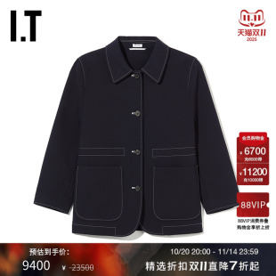 复古气质明线装 翻领夹克新款 BROWNE女装 饰外套901584XM THOM