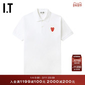 CDG GARCONS川久保玲情侣基础短袖 PLAY COMME des 翻领polo衫