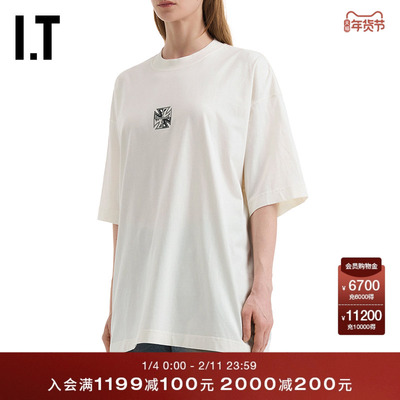 ITVETEMENTS中长款落肩T恤
