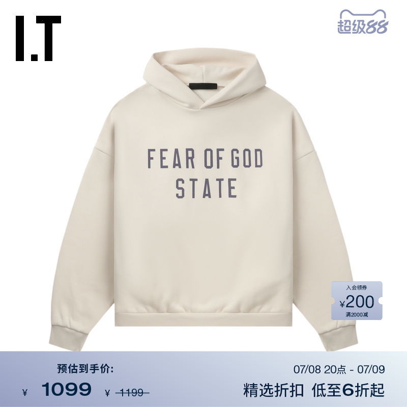 ITESSENTIALS廓形连帽卫衣