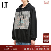 街潮条纹布贴缝饰06T014MP 时尚 WESTFALL男装 连帽拉链卫衣新款