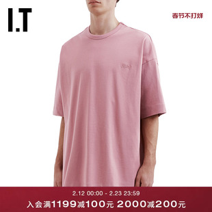 IT JUUN.J男装宽松短袖T恤新款潮流休闲图案装饰半袖342P25MQ