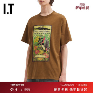 Evisen 复古日潮宽松半袖 Skateboards男装 T恤新款 009644MP 短袖