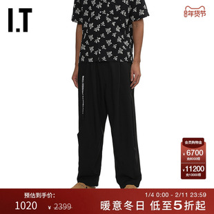 IT TIGHTBOOTH男装落裆阔腿裤新款复古潮男宽松锥形裤西装裤长裤