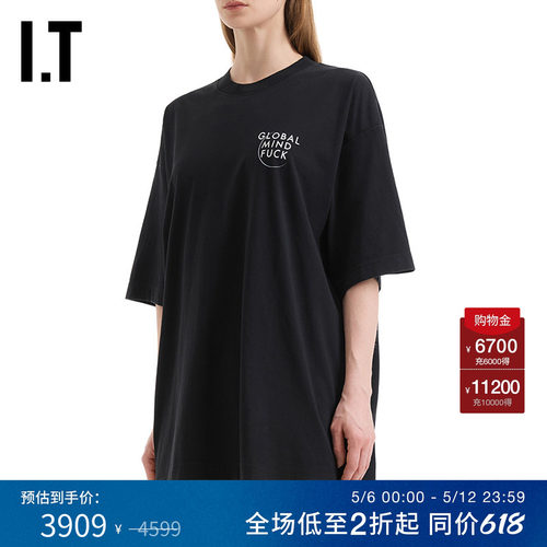 ITVETEMENTS中长款落肩T恤