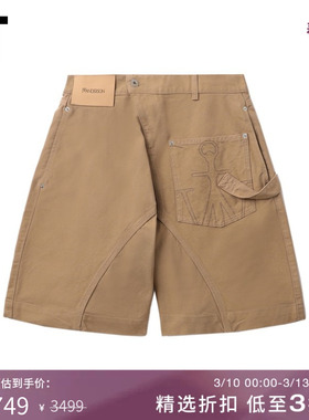 IT JW Anderson男装宽松休闲短裤新款酷感型男不规则裤腰108744MO