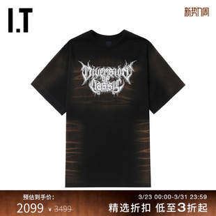 甜酷时髦酷感刺绣廓形半袖 T恤新款 宽松短袖 442W51XM JUUN.J女装