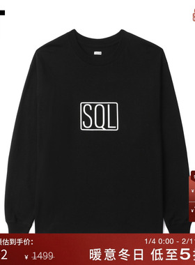 IT SEQUEL男装圆领长袖T恤新款简约休闲logo图案印花上衣SSLT01MP