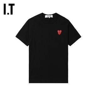 COMME PLAY CDG T恤 GARCONS川久保玲情侣爱心logo装 饰短袖 des
