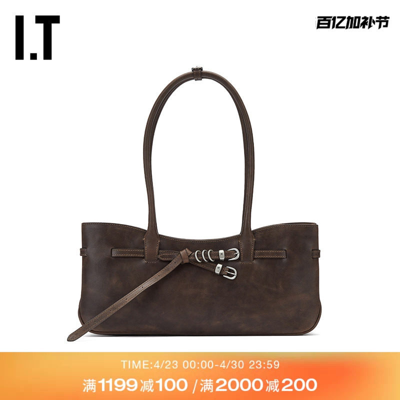 IT MARGESHERWOOD女款单肩包腋下包新款复古甜酷手提包皮包630020