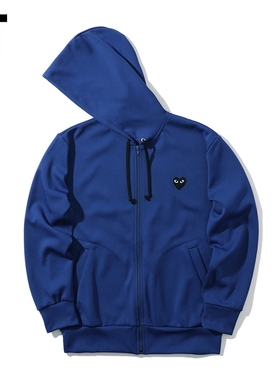 IT CDG PLAY COMME des GARÇONS川久保玲男连帽拉链卫衣黑色爱心