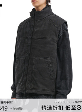 IT JUUN.J男装立领拉链马甲新款帅气型男两面穿背心外搭939P81MP