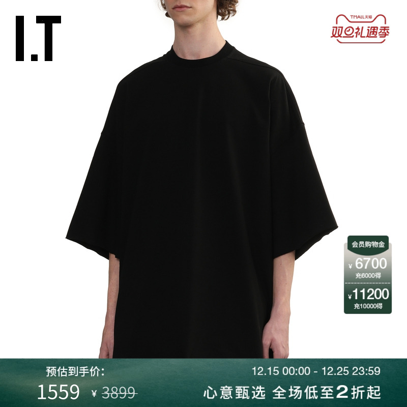 ITRickOwens廓形圆领落肩T恤