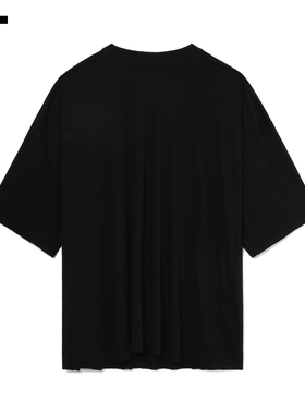 IT Rick Owens男装中长款T恤新款随性街潮七分袖廓形上衣83JT09MN