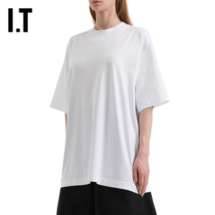 IT VETEMENTS女装中长款短袖T恤新款时尚随性宽松廓形半袖141WWXQ