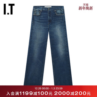 bone女装 牛仔裤 长裤 简约休闲宽松直筒裤 新款 RC4325XQ rag