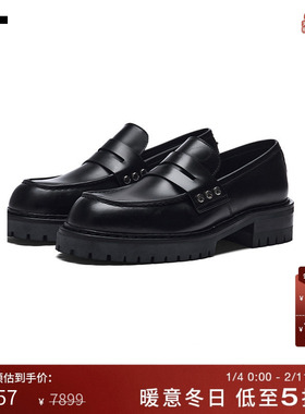 IT Ann Demeulemeester女款厚底乐福鞋新款一脚蹬皮鞋3304099P