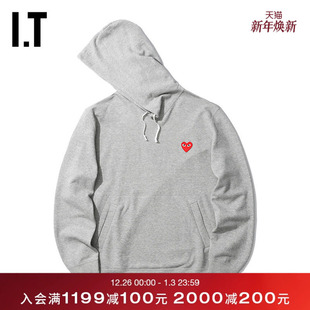 CDG GARÇONS川久保玲男装 PLAY des 连帽卫衣爱心缝饰 COMME