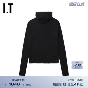 UNDERCOVER高桥盾女装 时尚 连帽上衣新款 C1806XL 纯色合身长袖 衫