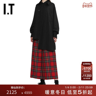 IT CDG COMME des GARCONS女不对称叠层假两件衬衫新款日系设计感