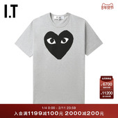 CDG GARCONS川久保玲情侣爱心logo装 PLAY COMME des 饰短袖 T恤