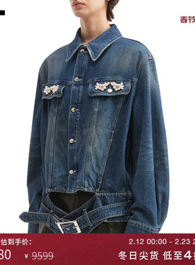IT Simone Rocha男装宽松牛仔夹克新款复古文艺水洗外套61231DMP