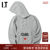 CDG PLAY COMME des GARÇONS川久保玲女连帽卫衣爱心刺绣印花