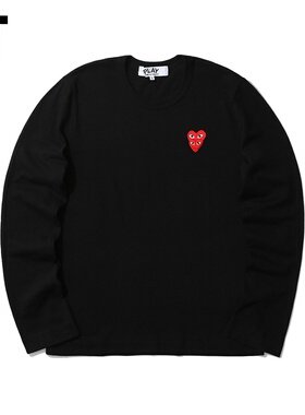 IT CDG PLAY COMME des GARÇONS川久保玲女装长袖T恤潮流爱心缝