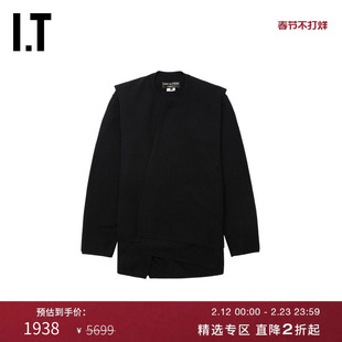 IT CDG COMME des GARCONS HOMME PLUS男装解构感叠层圆领针织衫
