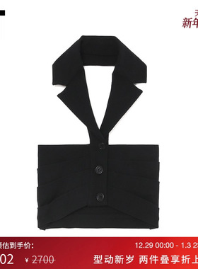 IT Philosophy di Lorenzo Serafini女装挂脖上衣翻领抹胸上衣