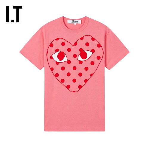 IT波点爱心印花短袖T恤