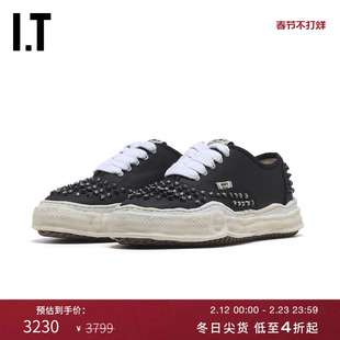 IT Mihara Yasuhiro女款做旧运动鞋新款复古街潮铆钉装饰休闲鞋