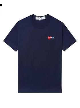 IT CDG PLAY COMME des GARCONS川久保玲情侣基础日常合身短袖T恤