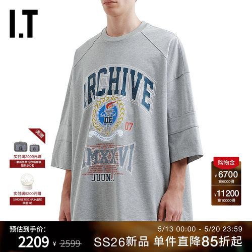 ITJUUN.J中长款落肩T恤