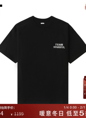 IT SEQUEL男装圆领短袖T恤新款简约基础款字母印花半袖SSST03MP