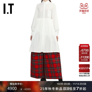 des COMME GARCONS女褶裥拼接衬衫 式 时髦设计感 连衣裙新款 CDG