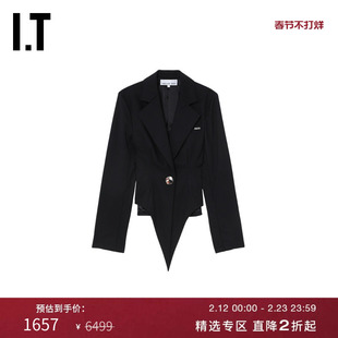 IT MIKAGE SHIN女装西装夹克时髦设计感合身单扣西服外套0201XK