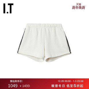 bone女装 运动短裤 撞色边饰休闲裤 rag 19P901XP 时尚 个性 新款