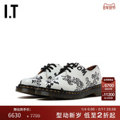 CDG 字母涂鸦系带休闲鞋 Dr. 厚底皮鞋 个性 Martens联名女款 时尚