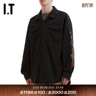 We11Done男装 潮酷型男图案印花工装 长袖 新款 上衣150MBKMQ 衬衫