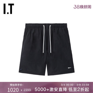 IT DESCENDANT男装宽松短裤休闲裤新款舒适基础款直筒裤SPXM01MM