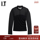 HELMUT LANG女装 长袖 上衣新品 时髦前卫微透效果叠层设计521XI