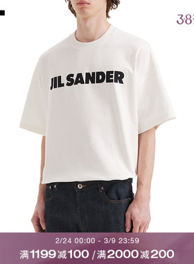 IT JIL SANDER男装落肩短袖T恤新款休闲时尚logo装饰半袖01J451MQ